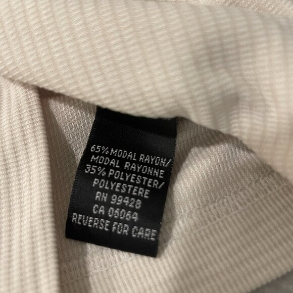 Bugatchi Shirt Mens Large Beige Modal Blend Long Sleeve Textured Knit Crewneck - Picture 9 of 9